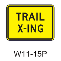 TRAIL X-ING [plaque] W11-15P