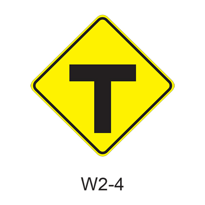 Intersection Warning (T) W2-4