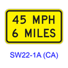 Speed/Distance Plaque SW22-1A(CA)