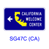 CALIFORNIA WELCOME CENTER w/ arrow [symbol] SG47C(CA)