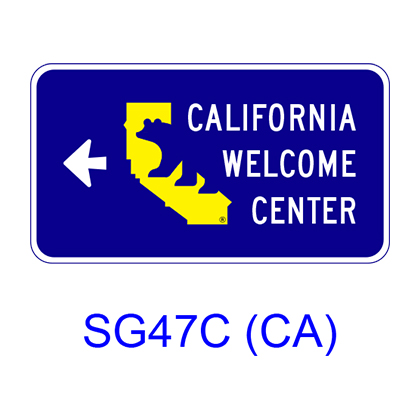 CALIFORNIA WELCOME CENTER w/ arrow [symbol] SG47C(CA)