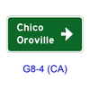 Destination & Street Name w/ arrow G8-4(CA)