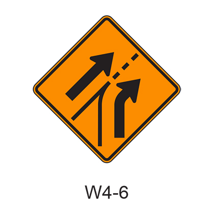 Entering Roadway Added Lane W4-6