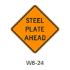 STEEL PLATE AHEAD W8-24