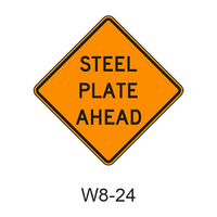 STEEL PLATE AHEAD W8-24