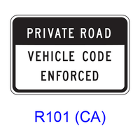 PRIVATE ROAD (PRIVATE PROPERTY) VEHICLE CODE ENFORCED R101(CA)