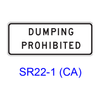 DUMPING PROHIBITED SR22-1(CA)