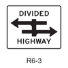 Divided Highway Crossing [thru] R6-3