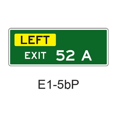 LEFT EXIT XX [plaque] E1-5bP