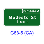 Exit Numbered Advance Guide G83-5(CA)