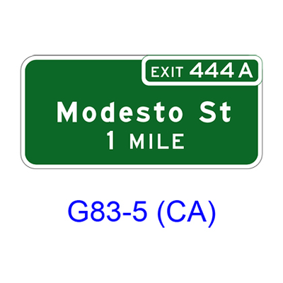 Exit Numbered Advance Guide G83-5(CA)