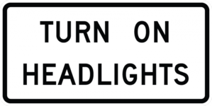 TURN ON HEADLIGHTS R16-8