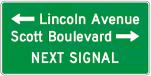 D3-2 Advance Street Name - 3 LINES Sign