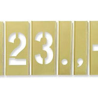 3" BRASS STENCILS NUMBERS